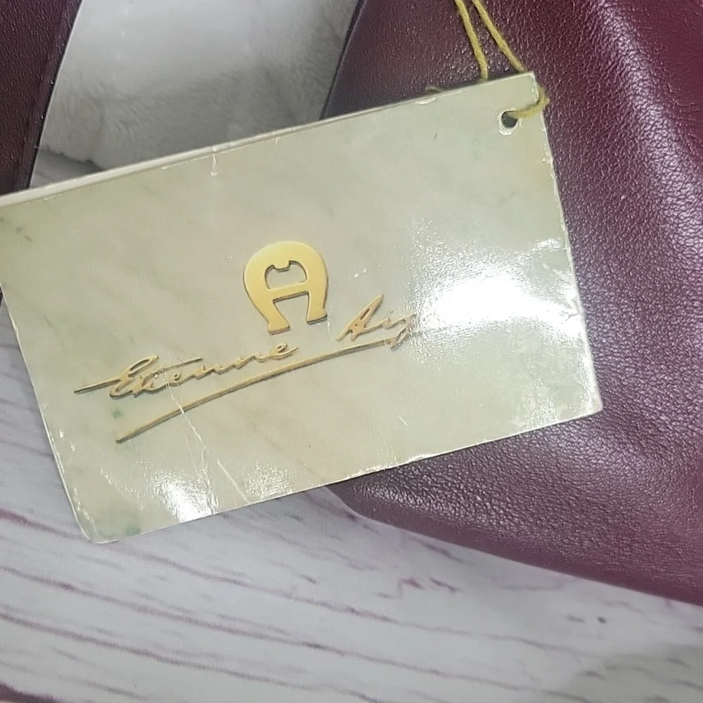 Etienne Aigner Classic Leather Burgundy Shoulder Bag
